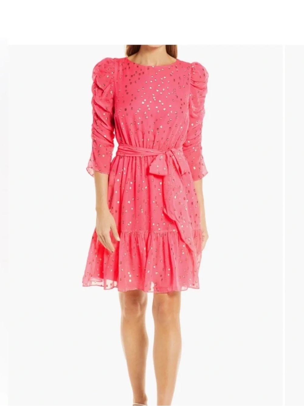 Lilly Pulitzer Channa Long Sleeve Dress in Coral Sands | 4